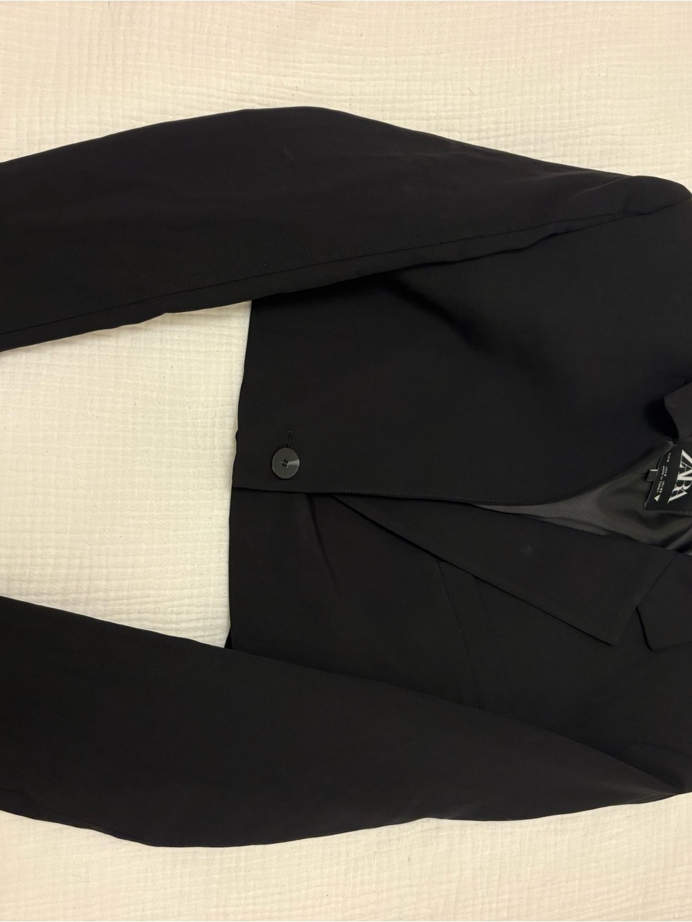 Black cropped Women's Blazer Jacket - Zara